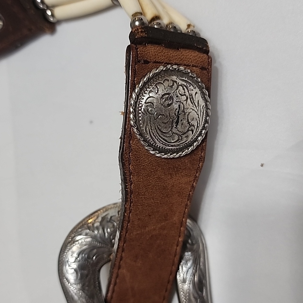 Vintage Tony Lama Cutting Champ Western Belt Fits 33-37" - Picture 4 of 8